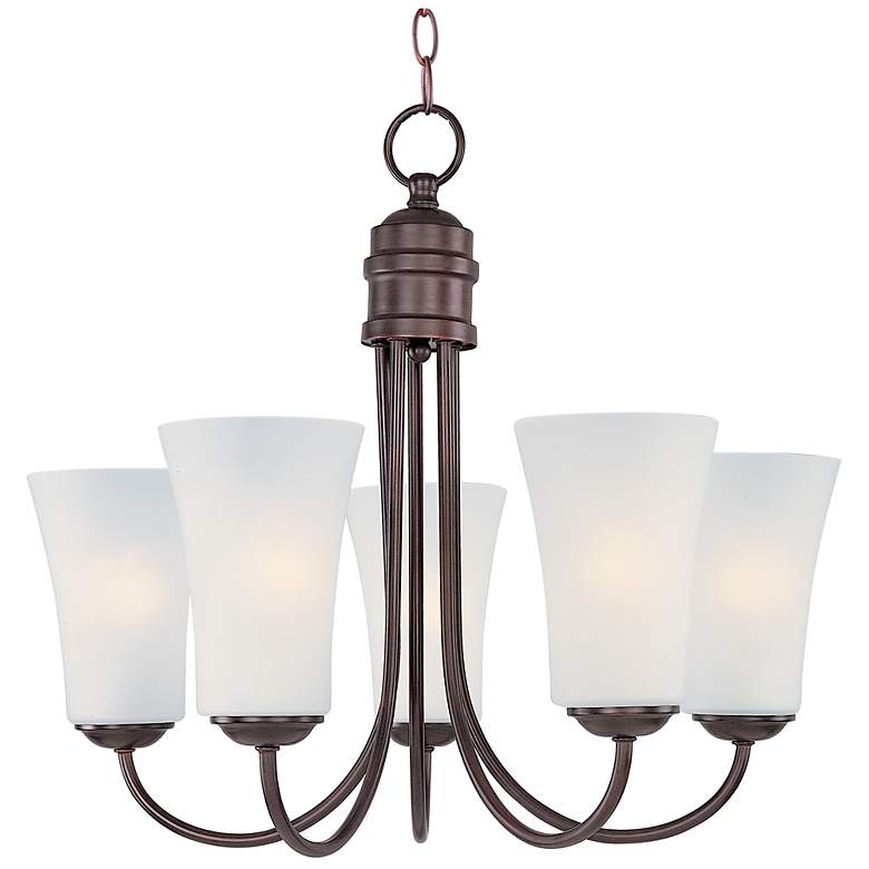 Image 1 Maxim Logan 20" Wide Oil-Rubbed Bronze 5-Light Chandelier