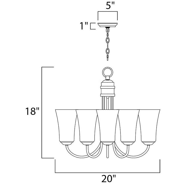 Image 2 Maxim Logan 20" Wide Oil-Rubbed Bronze 5-Light Chandelier more views
