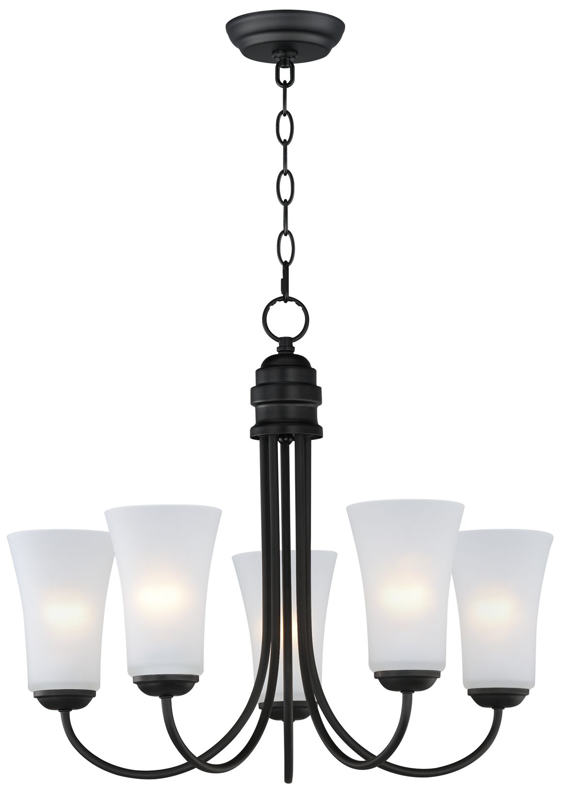 Maxim Logan 20" Wide Black 5-Light Chandelier