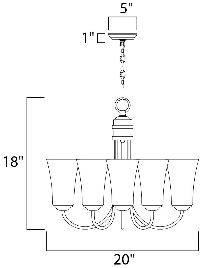 Image 6 Maxim Logan 20" Wide Black 5-Light Chandelier more views
