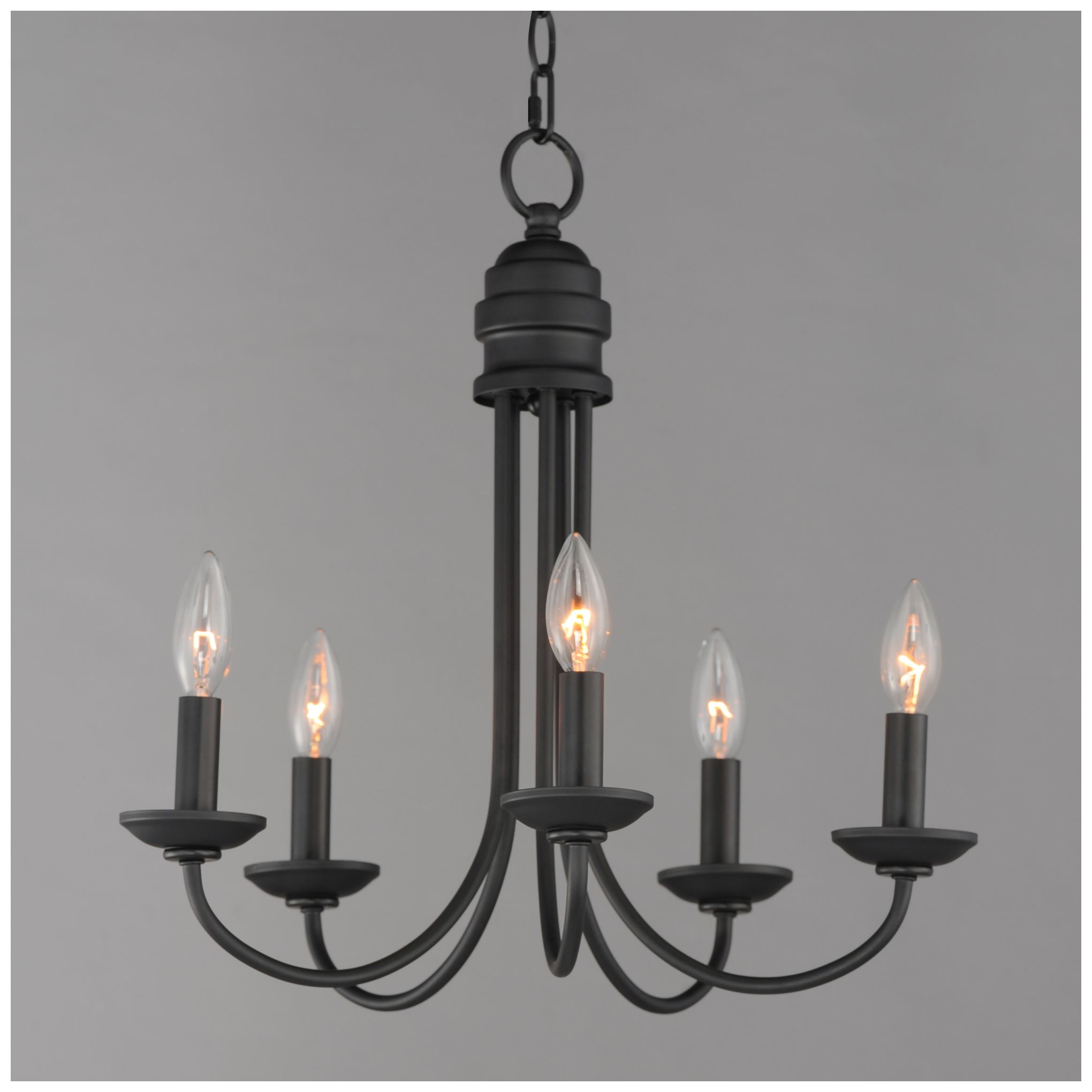 Image 2 Maxim Logan 21" Wide Black 5-Light Candle Chandelier more views