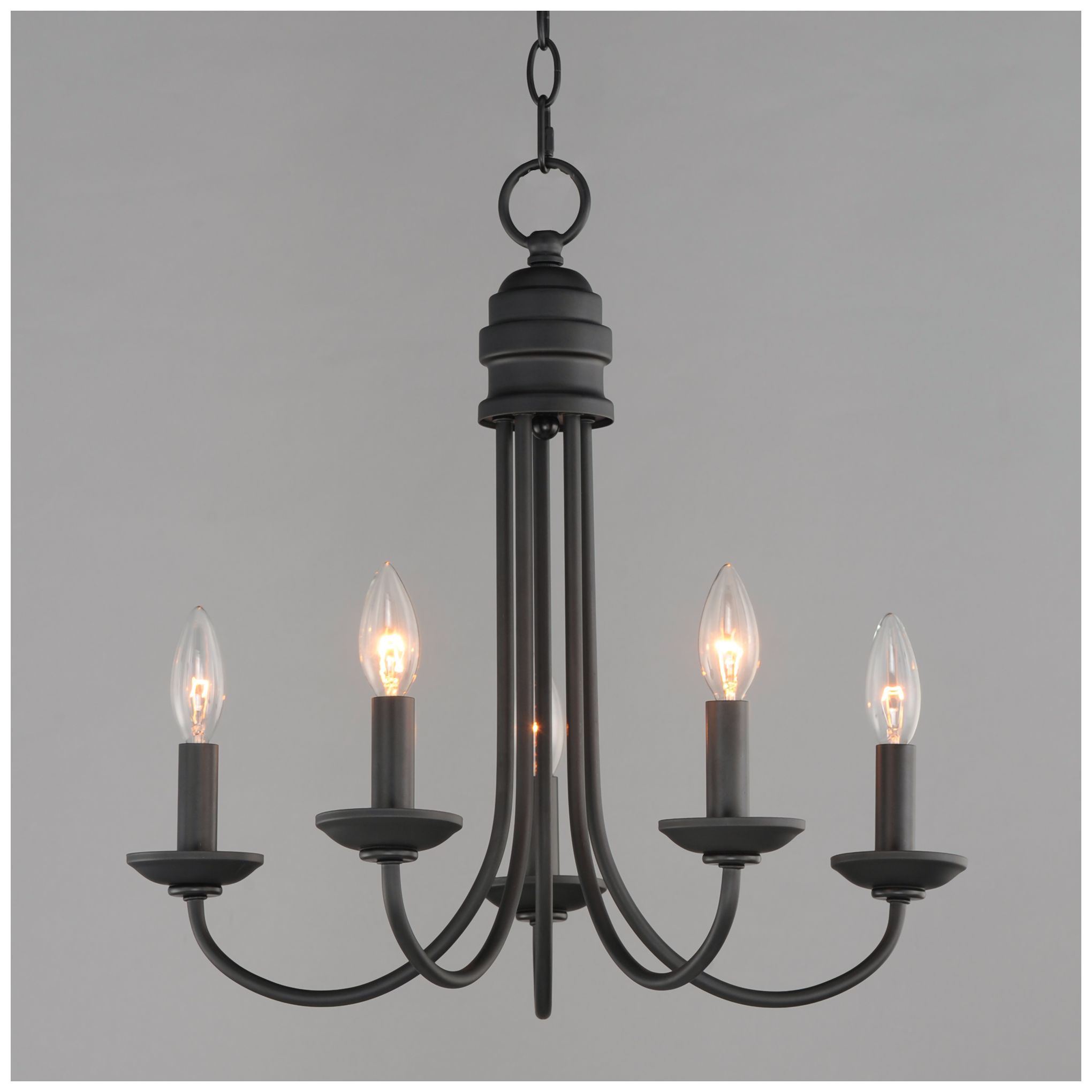 Image 4 Maxim Logan 21" Wide Black 5-Light Candle Chandelier more views