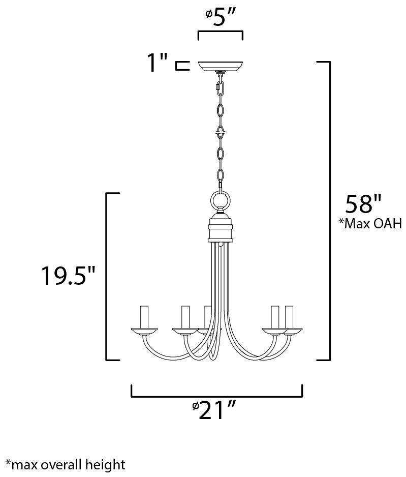 Image 6 Maxim Logan 21" Wide Black 5-Light Candle Chandelier more views