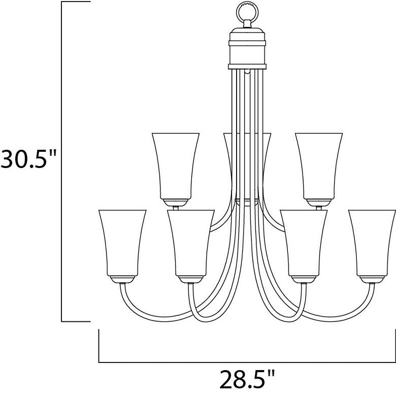 Image 2 Maxim Logan 28 1/2" Wide 9-Light Oil Rubbed Bronze Chandelier more views