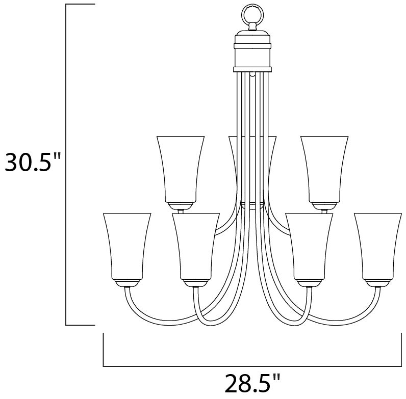 Image 6 Maxim Logan 28 1/2" Wide Black 9-Light Chandelier more views