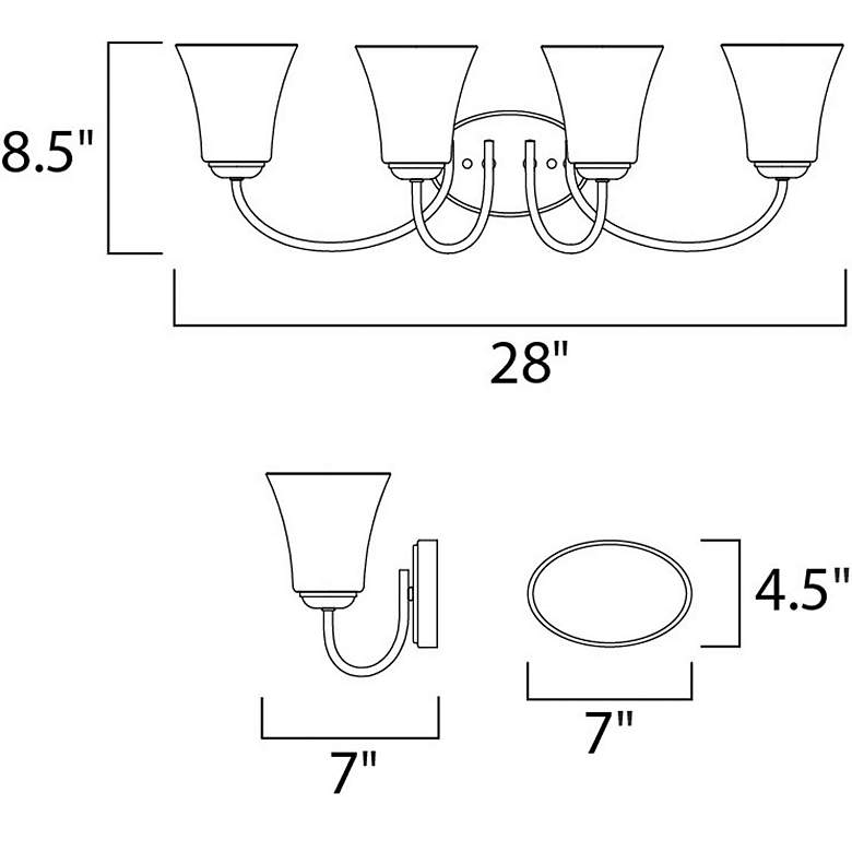 Image 2 Maxim Logan 28" Wide Oil-Rubbed Bronze 4-Light Bath Light more views