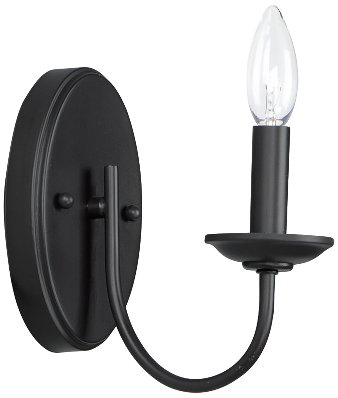 Maxim Logan 6 3/4" High Black 1-Light Wall Sconce