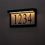 1_Maxim Lola 12 1/2" Wide Black LED Outdoor Wall-Mount Address Frame