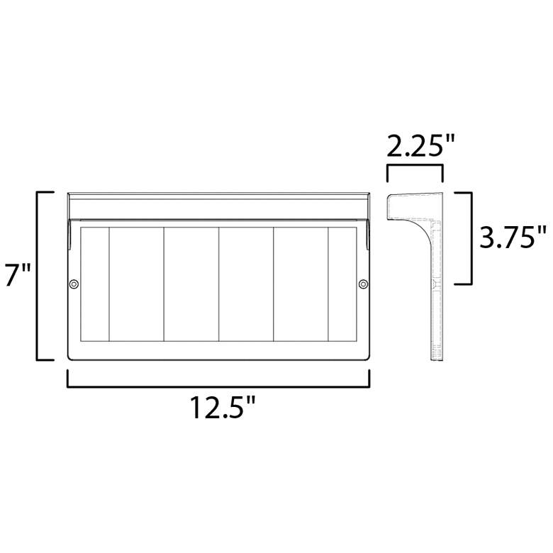 Image 5 Maxim Lola 12 1/2 inch Wide Black LED Outdoor Wall-Mount Address Frame more views