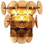Maxim Loren 15" High Gunmetal/Amber Wall Sconce