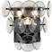Maxim Loren 15" High Gunmetal/Textured Clear Wall Sconce