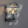 3_Maxim Loren 15" High Gunmetal/Textured Clear Wall Sconce more views