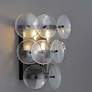 4_Maxim Loren 15" High Gunmetal/Textured Clear Wall Sconce more views