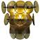 Maxim Loren 15" High Weathered Brass/Green Vintage Wall Sconce