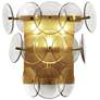 Maxim Loren 15" High Weathered Brass/Textured Clear Wall Sconce