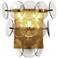Maxim Loren 15" High Weathered Brass/Textured Clear Wall Sconce
