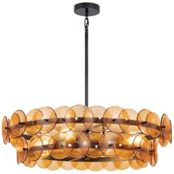 Maxim Loren 30" Amber/Gunmetal Chandelier