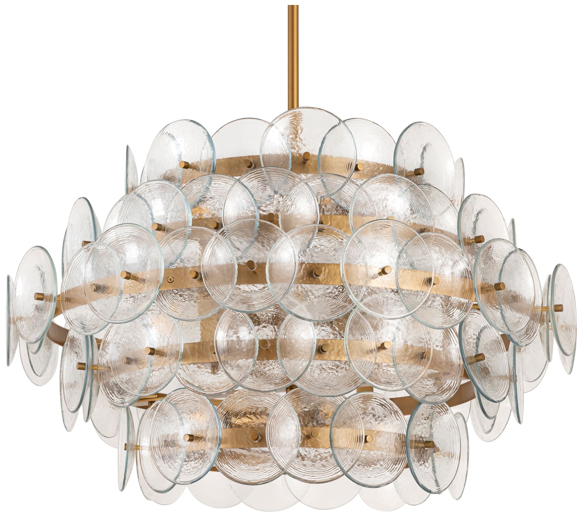 Image 3 Maxim Loren 30" Wide Textured Clear/Weathered Brass 12-Light Chandelier more views