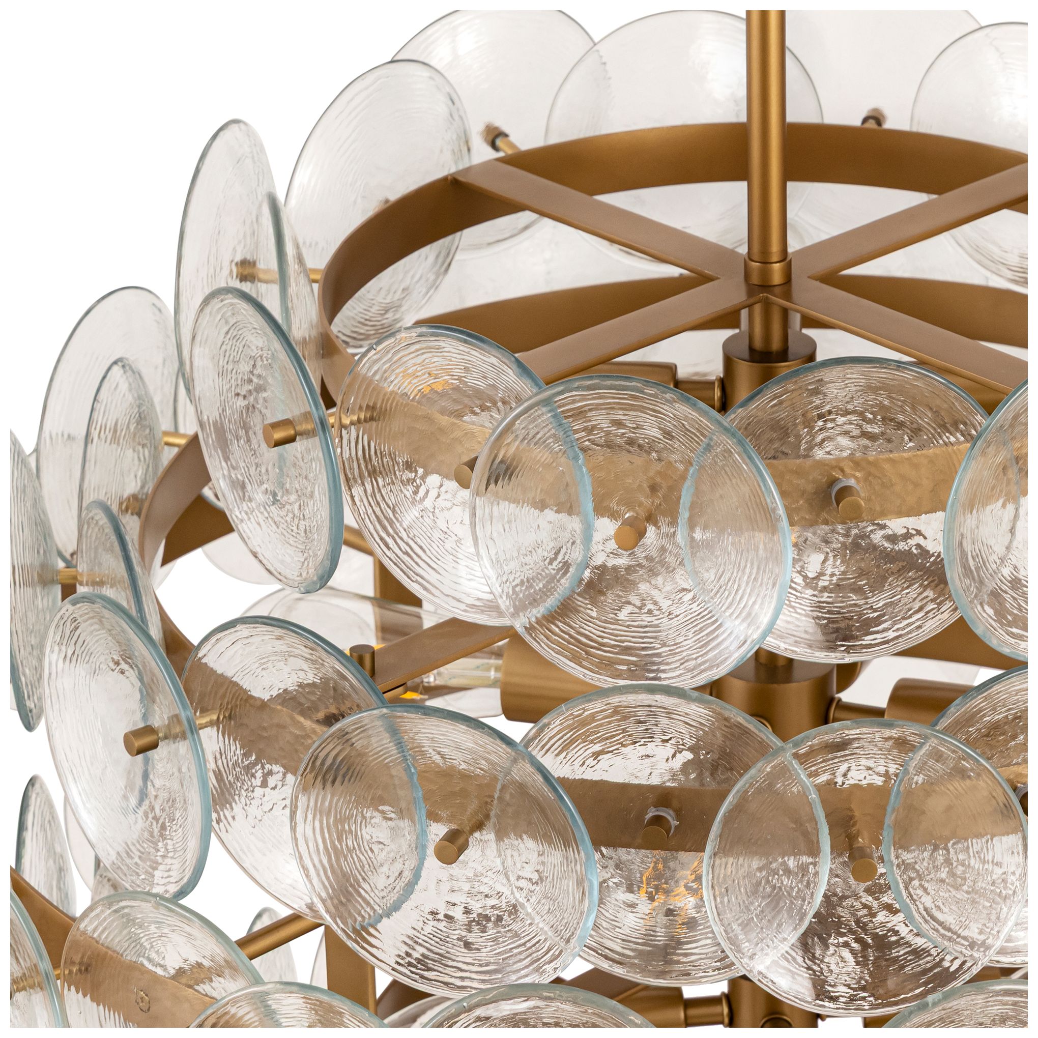 Image 4 Maxim Loren 30" Wide Textured Clear/Weathered Brass 12-Light Chandelier more views