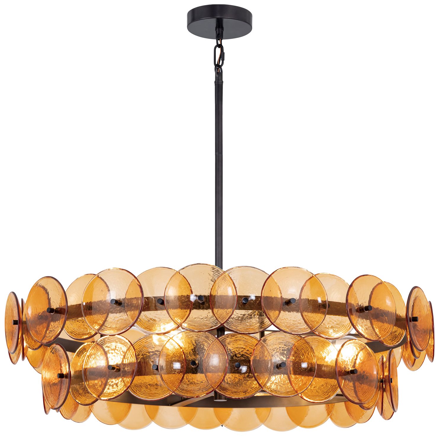 Image 2 Maxim Loren 32" Wide Gunmetal 6-Light Tiered Chandelier