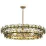 1_Maxim Loren 42" Green Vintage/Weathered Brass Chandelier