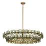 2_Maxim Loren 42" Green Vintage/Weathered Brass Chandelier more views