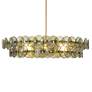 3_Maxim Loren 42" Green Vintage/Weathered Brass Chandelier more views