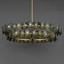 4_Maxim Loren 42" Green Vintage/Weathered Brass Chandelier more views