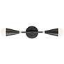 2_Maxim Lovell 18" Wide Black and Satin Brass 2-Light Wall Sconce