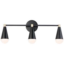 Maxim Lovell 24" Wide Black 3-Light LED Bath Light