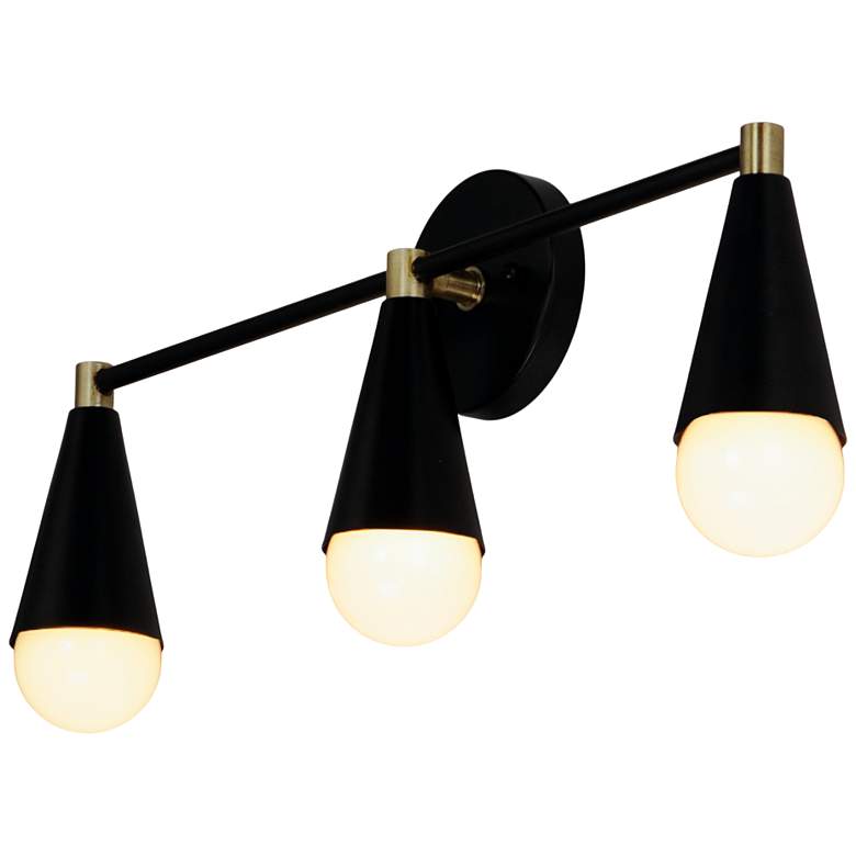 Image 2 Maxim Lovell 24" Wide Black 3-Light LED Bath Light more views