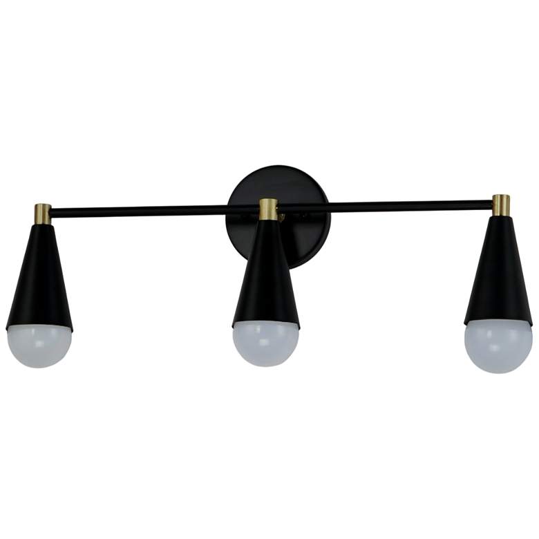 Image 4 Maxim Lovell 24" Wide Black 3-Light LED Bath Light more views