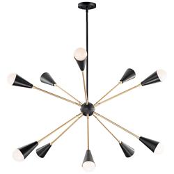 Maxim Lovell 32" Wide Black 10-Light LED Pendant Light