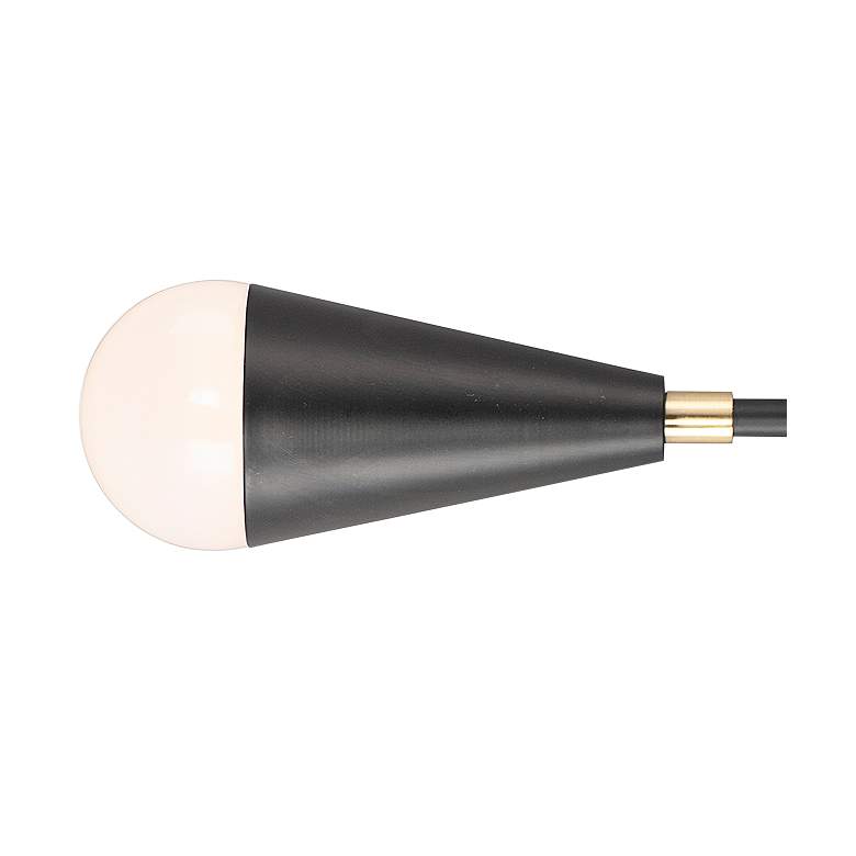 Image 3 Maxim Lovell 5 inchH Black and Satin Brass 2-Light Wall Sconce more views
