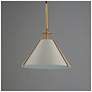 2_Maxim Lucas 13" Light French Gray/Natural Aged Brass Single Pendant more views