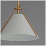 5_Maxim Lucas 13" Light French Gray/Natural Aged Brass Single Pendant more views
