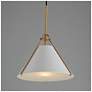 2_Maxim Lucas 13" White/Natural Aged Brass Single Pendant more views