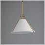 3_Maxim Lucas 13" White/Natural Aged Brass Single Pendant more views