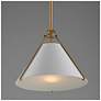 4_Maxim Lucas 13" White/Natural Aged Brass Single Pendant more views