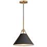 2_Maxim Lucas 13" Wide Black/Natural Aged Brass Single Pendant