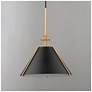 3_Maxim Lucas 13" Wide Black/Natural Aged Brass Single Pendant more views