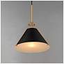 4_Maxim Lucas 13" Wide Black/Natural Aged Brass Single Pendant more views
