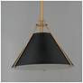 5_Maxim Lucas 13" Wide Black/Natural Aged Brass Single Pendant more views