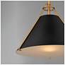 6_Maxim Lucas 13" Wide Black/Natural Aged Brass Single Pendant more views