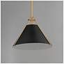 7_Maxim Lucas 13" Wide Black/Natural Aged Brass Single Pendant more views
