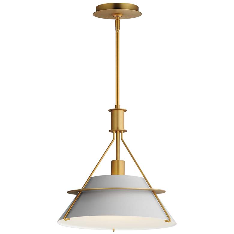 Image 2 Maxim Lucas 14 1/2" Wide Natural Aged Brass Pendant Light