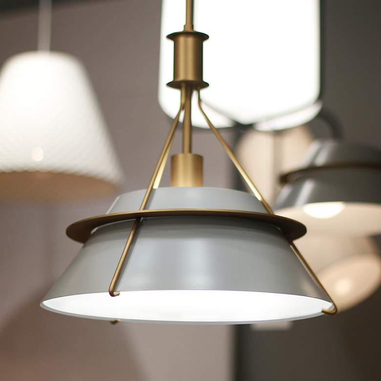 Image 1 Maxim Lucas 14 1/2" Wide Natural Aged Brass Pendant Light
