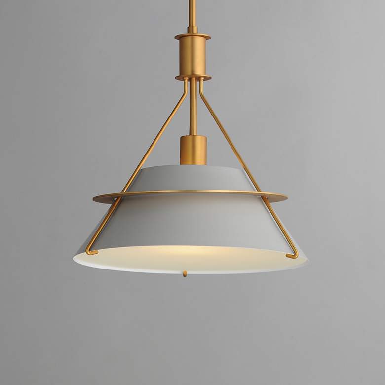 Image 4 Maxim Lucas 14 1/2" Wide Natural Aged Brass Pendant Light more views
