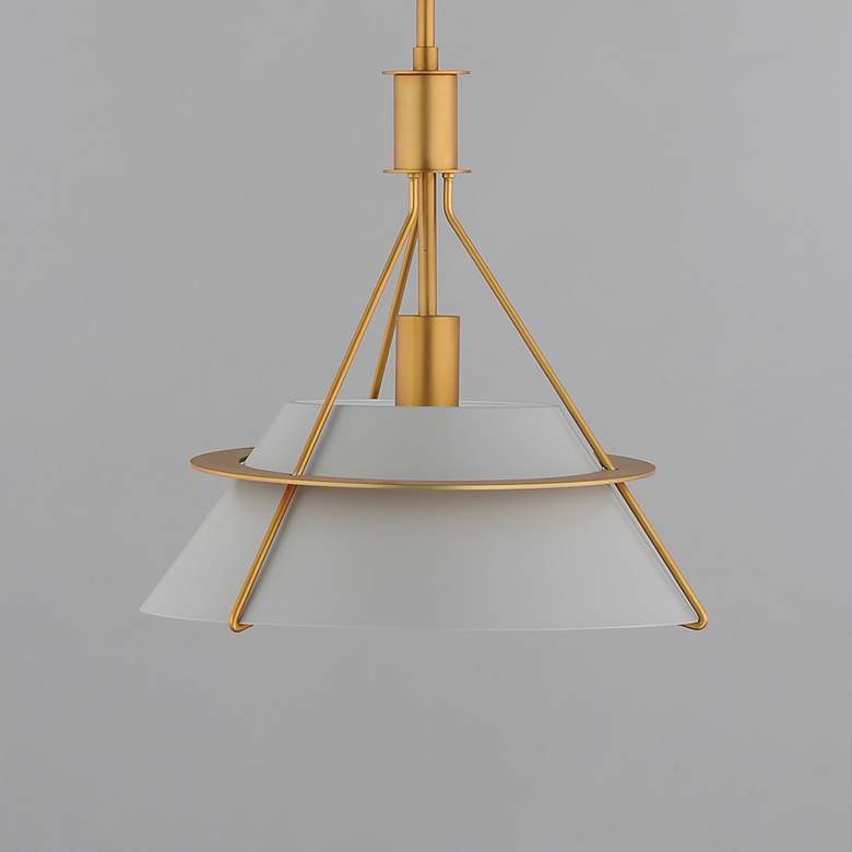 Image 6 Maxim Lucas 14 1/2" Wide Natural Aged Brass Pendant Light more views