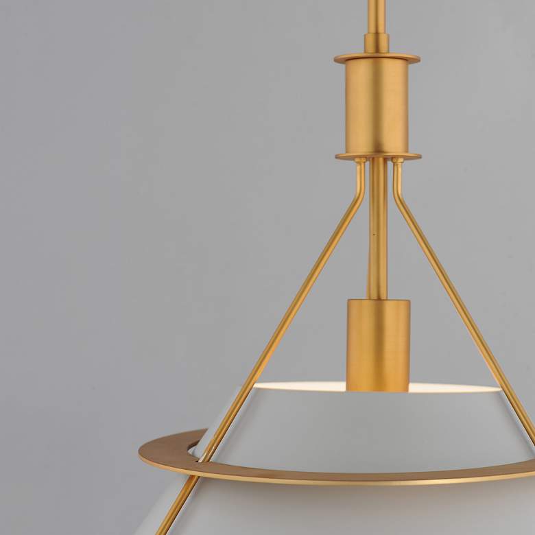 Image 7 Maxim Lucas 14 1/2" Wide Natural Aged Brass Pendant Light more views
